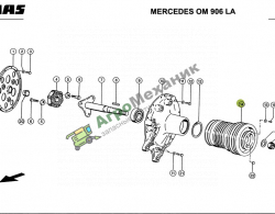 000545850 Шкив основной двигателя Мега 208/360 (ОМ906) вала отбора мощности Original